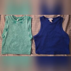 Women's Lot Of 2 Tank Tops Sz. Medium H&M, Zenana GUC!